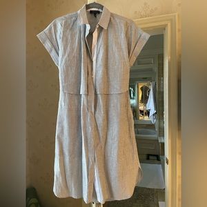 Rag and Bone Black and white pin stripe rag and bone shirt dress